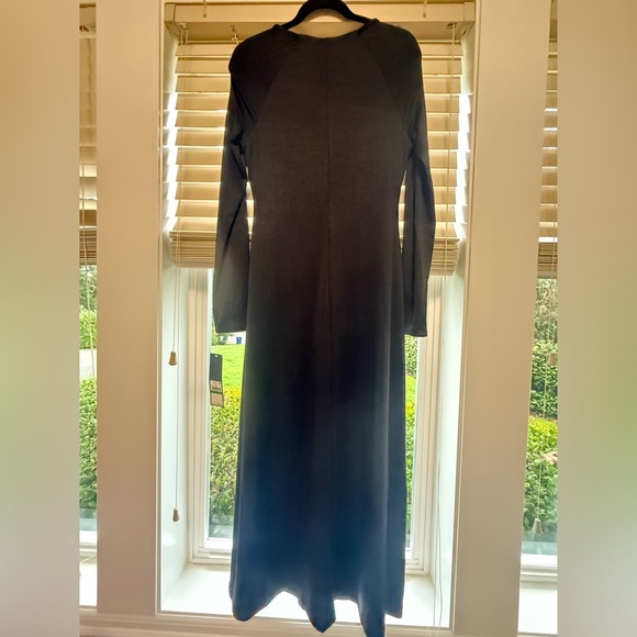 NWT RACHEL Rachel Roy Black Long Sleeve Palmer Strappy-Neck Dress - Picture 6 of 10